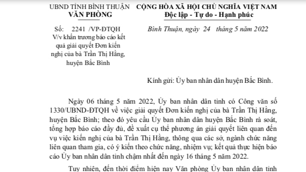 Huyện Bắc Bình “phớt lờ" chỉ đạo của Chủ tịch UBND tỉnh Bình Thuận